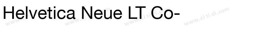 Helvetica Neue LT Co字体转换